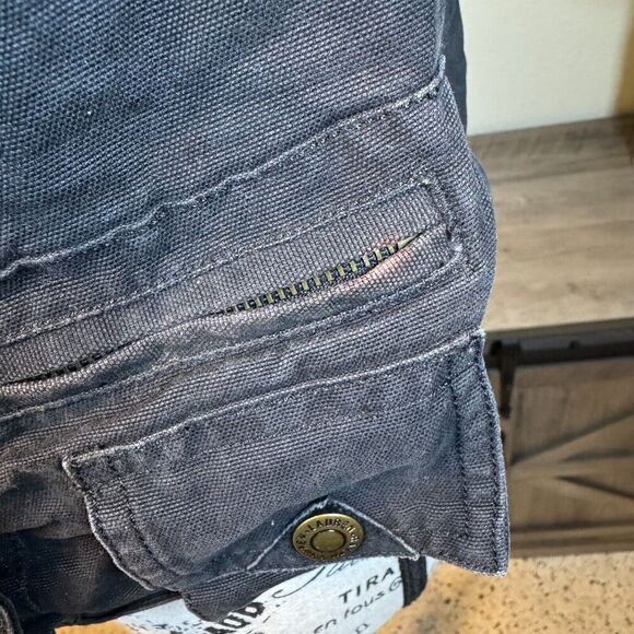 Vintage Lauren Ralph Lauren Field Vest Women’s black Canvas Utility Sz S Pockets - Picture 3 of 12